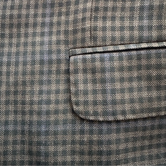JB Britches Wool Brown/Black Check Sport Coat - 40R - Picture 6 of 10
